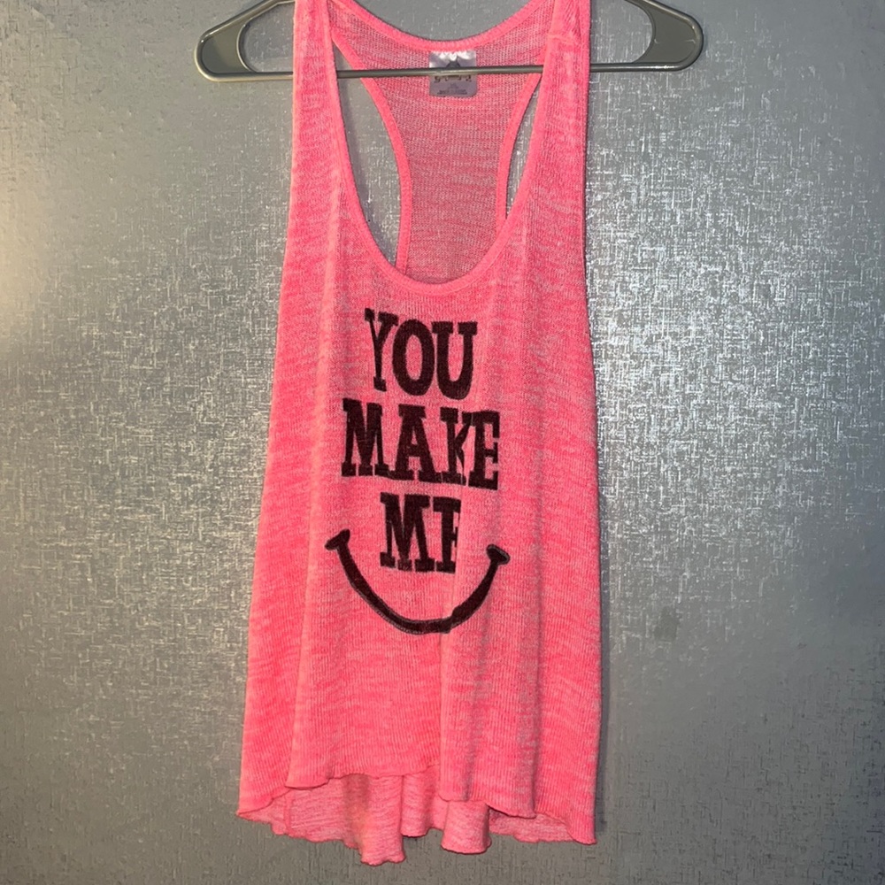 Hot Pink Knit Summer Tank Top | You Make Me Smile